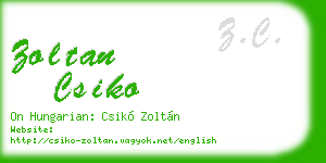 zoltan csiko business card