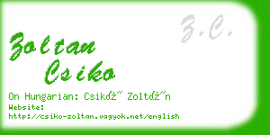 zoltan csiko business card